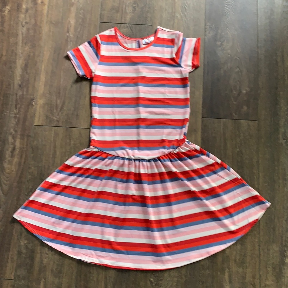 NWT Dot Dot Smile Flapper Style Dress, Pink Fish Print, SIZE 11